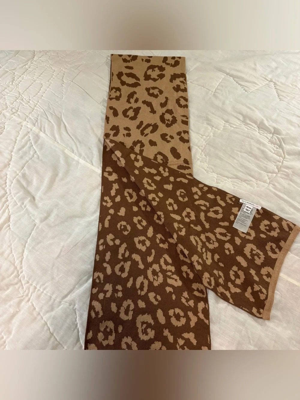 Isaac Mizrahi Brown Leopard Print Scarf